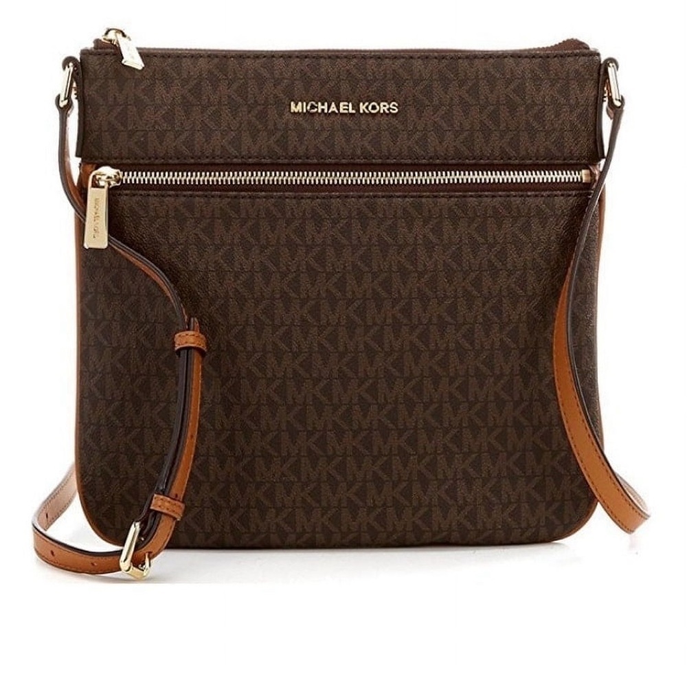 MICHAEL KORS Women’s Handbag Crossbody Logo Bag Brown Acorn AUTHENTIC - Picture 2 of 15